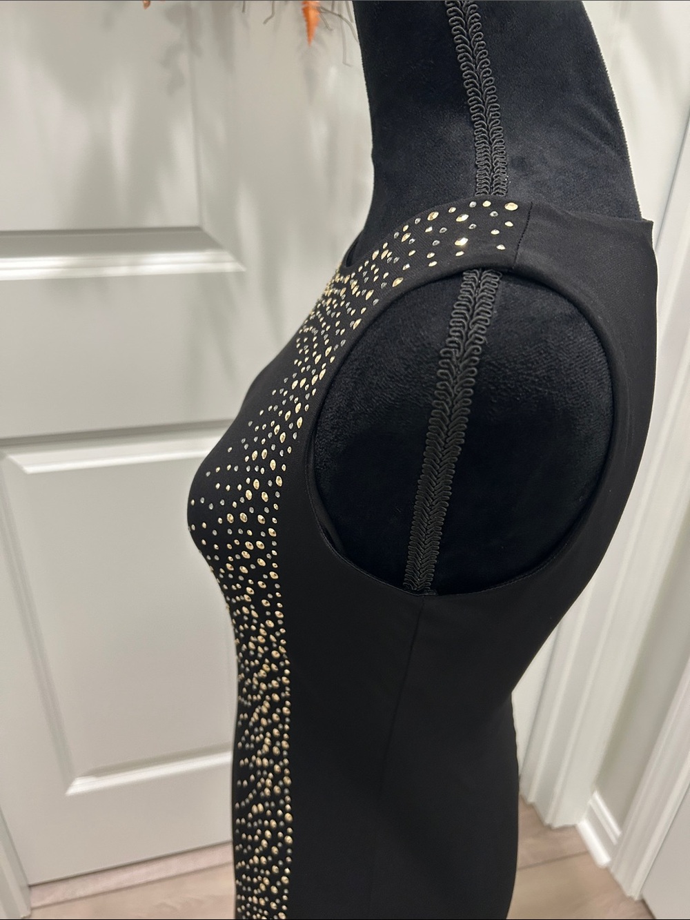 Calvin Klein Black Sleeveless Studded Sheath Dress Size Small - Picture 12 of 16